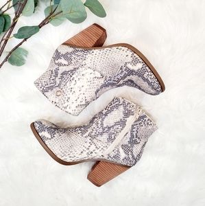 Vince Camuto Snakeskin Booties